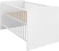 Bettgestell "Paula Babybett", weiß 70x140 cm, Babybett inklusive Lattenrahmen, Weiß