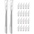 Bastelmesser Cutter Set, 2 Stück, Ersatzklingen, Aluminium, Präzision, Hobby