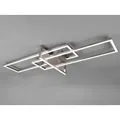 Defibrico - Große Led Deckenleuchte Salinas Mit Switch Dimmer Silber Matt, Breite 100cm