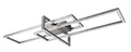 Trio Leuchten LED Deckenleuchte Salinas 620310307, Metall Nickel matt, inkl. 34 Watt LED, Switch Dimmer