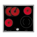 NEFF T16BT76N0 N70, Elektrokochfeld 60 cm, Made in Germany, TwistPad Bedienknof, Bräterzone für großes Bratgeschirr, Powerstufe für schnelles Kochen, Autarkes Kochfeld, Glaskeramik, Edelstahlrahmen