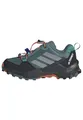 adidas Unisex Kinder Terrex AX4S Speed Lacing Hiking Shoes Kids, preloved Teal/Matte Silver/semi Impact orange, 32 EU