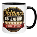 88 Geburtstag Männer Geschenk Tasse | Oldtimer – 88 Jahre Einzelstück | Lustige Geschenk Geburtstagstasse mit Spruch 88. Geburtstag | 88ter Geburtstag - Witziges Geburtstagsgeschenk Mann