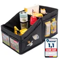 HerzensKind Auto Organizer Rücksitz – Faltbarer Rücksitz Organizer Kinder | Autositz Organizer mit Netz & Hauptfach | Kinder Auto Organizer für Spielzeug, Windeln & Snacks