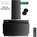 KB ELEMENTS Dunstabzugshaube unterbau 60cm, Unterbauhaube 60 cm, 1000 m3/h, Fernbedienung, Touch- und Gestensteuerung, Abluft, Umluft - Schwarz