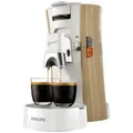SENSEO CSA240/05 Kaffeepadmaschine Weiß, Holz