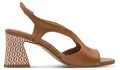Tamaris Damen Sandalette mit Slingback und gemustertem Blockabsatz 1-28316-44, Größe:40 EU, Farbe:Braun