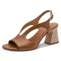 Tamaris Sandalette Partyschuh, Businessschuh mit raffinierter Absatzgestaltung braun 40 EU