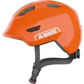 ABUS Kinderhelm Smiley 3.0 - Fahrradhelm mit tiefer Passform, kindergerechten Designs & Platz für einen Zopf - für Mädchen und Jungs - Orange Gl... - Orange