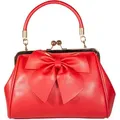 Banned Retro Handtasche - Lockwood Bow Rot - Rot