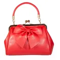 Banned Retro Vintage Rockabilly Handtasche - Lockwood Bow Rot