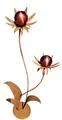 Jürgen Bocker - Gartenambiente Gartenstecker Blume Milano 120 cm Kugel rot matt Cortenstahl Garten