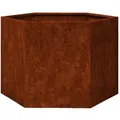 vidaXL Pflanzkübel Rostig 60x60x45 cm Cortenstahl 823675