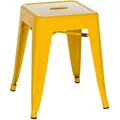 Mid.you Hocker, Gelb, Metall, quadratisch, 39x46x39 cm, stapelbar, Wohnzimmer, Hocker, Sitzhocker