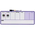 Nobo Mini Wandmontierbares magnetisches Whiteboard Wochenplaner 1904048 Lackierter Stahl 360 x 140 mm Weiß, Violett