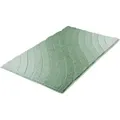 Kleine Wolke Badematte Tender, Höhe 20 mm, rutschhemmend beschichtet, fußbodenheizungsgeeignet, Polyester, rechteckig, Badteppich, Wellen Design, mit Farbverlauf, Hoch-Tief Effekt, waschbar grün rechteckig | 60 cm x 100 cm x 20 mm