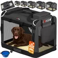 DeubaXXL DE Hundebox faltbar XXL 90x60x66cm Anthrazit 109444