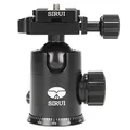 SIRUI E-20 Aluminium Kugelkopf (36 mm, max. Belastbarkeit 12 kg) inkl. TY-50E Wechselplatte schwarz