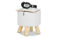 relaxdays Hocker Kunstled, weiß