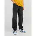 Jack & Jones Junior Relax-fit-Jeans JJICHRIS bequem, pflegeleicht, mit Taschen Abriebeffekte, modisch, loose fit, Denim schwarz 158