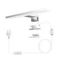 Azhien LED Badezimmer Spiegelleuchte 5W,Kaltweiß 6500K Wandleuchte 500lm Spiegelleuchte mit Stecker,3-in-1 Montage Badlampe,30CM Badezimmer Spiegellamp für Spiegelschrank,230V,300mm