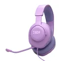 JBL Quantum 100M2 Kabelgebundenes Over-Ear Gaming Headset mit JBL QuantumSOUND Signature, 3,5-mm-Klinke, Multi-Plattform-Kompatibilität und abnehmbarem Mikrofon mit Stummschaltungsoption, Lila