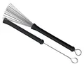 XDrum XJB2 Wire Drumstick Brushes (Drumbesen, Metallbesen, einziehbare Drähte, Länge: 33 cm, gummierter Griff)