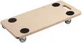 Metafranc Transportroller 590 x 290 mm - 200 kg Tragkraft - Sperrholz - PU-Räder / Möbelroller / Transporthilfe für Umzug / Rollwagen für Möbel-Transport / Kistenroller aus Holz / 822100 Holzfarbe