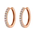 Heideman Ohrringe Damen Leni rose goldfarbend aus Edelstahl rosegold farbend matt Ohrschmuck für Frauen mit Stein weiss