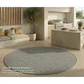 Jimri Outdoorteppich Key West, Rund, Outdoor Teppich Balkonteppich Terassenteppich grau|silberfarben Rund | 200 cm x 200 cm