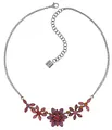 Konplott: Collier Psychodahlia pink/orange, aufwendiges Blütencollier mit Kristallen und Glanzglassteinen für Damen/Frauen
