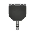 Hama Audio-Adapter 3,5 mm für 2 Kopfhörer – Stereo, kompakt, schwarz Audio- & Video-Kabel