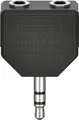 Hama 00205191 Klinke Audio Adapter [2x Klinkenbuchse 3.5mm - 1x Klinkenstecker 3.5 mm] Schwarz