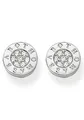 THOMAS SABO Paar Ohrstecker Classic Pavé Schwarz, Classic Pavé Weiß, mit Zirkonia (synth)
