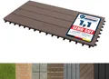 WPC Klickfliesen Terrassenfliesen Royal Dunkelbraun 60x30 cm 1 Stück