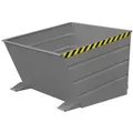 Kippbehälter,HxLxB 890x1445x1200mm,1m3,Tragl. 1500kg,Einfahrtaschen,abgeschrägt,RAL7005