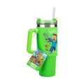 Paladone - Minecraft - Green - Mehrwegbecher mit Strohhalm - PP14600MCF 900ml -