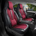 Schonbezüge Sitzbezüge für Land Rover Defender 1 Bj 1990-16 in Schwarz/Rot DS2