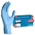 ARNOMED Nitril Blue Einmalhandschuhe, puderfrei, blau 359-S , 1 Karton = 10 Packungen à 200 Stück, Größe S