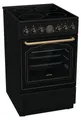 Gorenje GECS5B70CLB Elektroherd, Freistehender Herd, Schwarz, Drehregler, Vorne oben, Metall, Boden