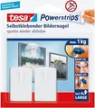 Tesa 58031-00020-20, Indoor, Bildhaken, Weiß, Klebestreifen, 1 kg, Rechteck