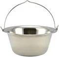 Perfect Home Gulaschkessel, 14 Liter, Edelstahl, Silber, Klassisch, Traditionelle ungarische Handwerkskunst und Eignung für offenes Feuer