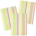 Geschirrtücher KRACHT 3er Pack Blümchen grün ca.50x70cm Halbleinen Jacquard NEU