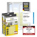 EASYmaxx Insect Protect Fliegengitter Fenster mit Magnetbefestigung | zuschneidbares Moskitonetz | Insektenschutz Fenster bis 150 x 180 cm | Mückenschutz Fliegennetz Magnet - leichte Montage [2 Stück]