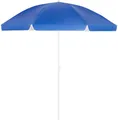 Kingsleeve® Sonnenschirm UV 50+ Tragetasche groß Strandschirm wasserabweisend neigbar höhenverstellbar Erdspieß Balkon Strand Rund Gartenschirm Blau