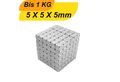 MaajeeKuto Magnet Neodym Magnet 5x5x5 mm Supermagnete Kubischer Magnet Würfelmagnete (1-St)