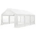 Juskys Partyzelt Gala 4 X 6 M - Uv-schutz Plane, Flexible Seitenwände - Pavillon Stabil, Groß - Outdoor Party Garten - Zelt Festzelt Weiß