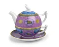 TeaLogic Teeservice Tea For One Set Olly Teekännchen Tasse Untert. Fine Bone China (1-tlg), 1 Personen, Tee für eine Person
