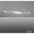Selltec LED Deckenleuchte MINCIO Serienschalter, getrennt schaltbar, warmweiß Licht Wohnzimmer, Schlafzimmer, Esszimmer, Flur, Küche, Büro - Silber