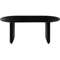 Esstisch oval Mango 180x90x45x76 schwarz lackiert BARCELONA #127